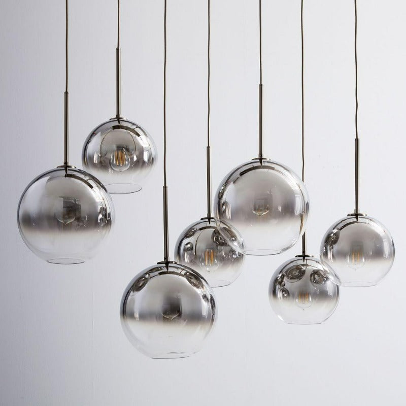 Olvoria | Glass Ball Pendant Light | Modern Brass Design