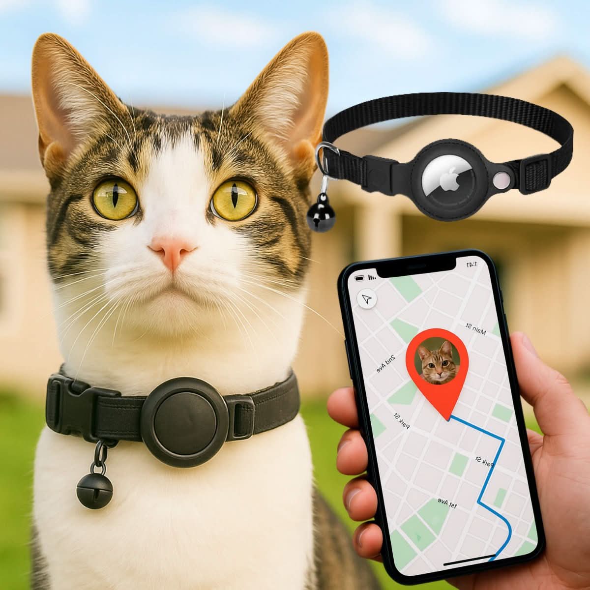 Olvoria | GPS Collar for Cats with Reflective Design