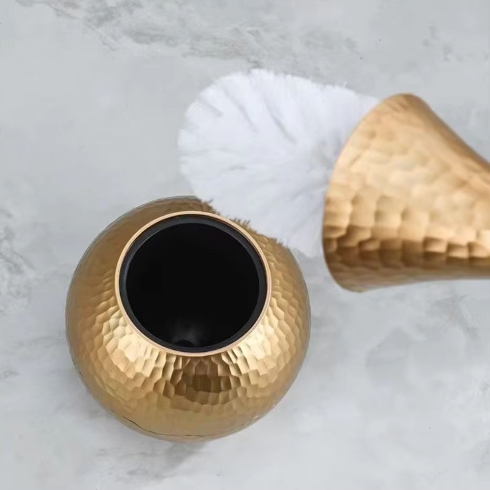 Olvoria | Hammered Toilet Brush Set