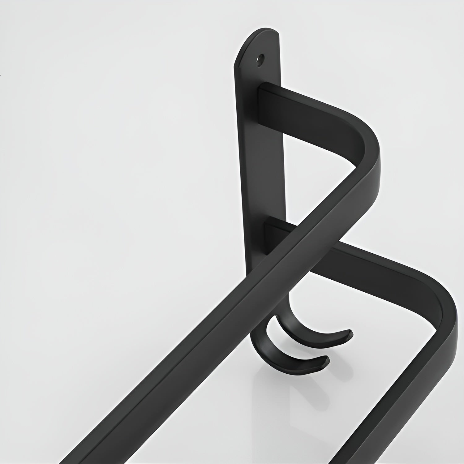 Olvoria | HangEase 3-Tier Towel Holder – Black Wall-Mounted Aluminum Rack Without Drilling