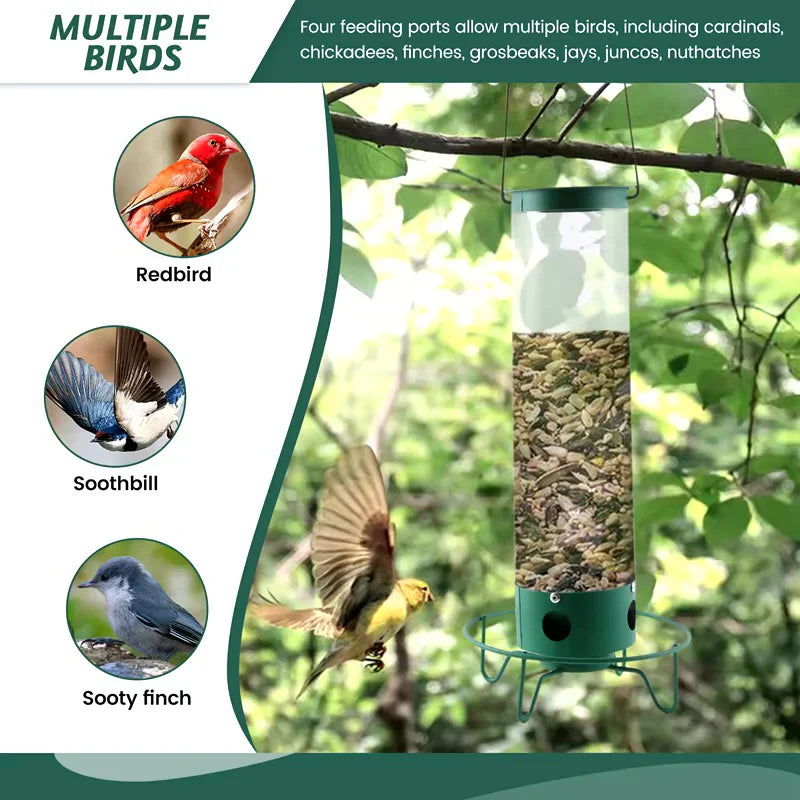 Olvoria | Hanging Bird Feeder for Squirrel-Free Feeding