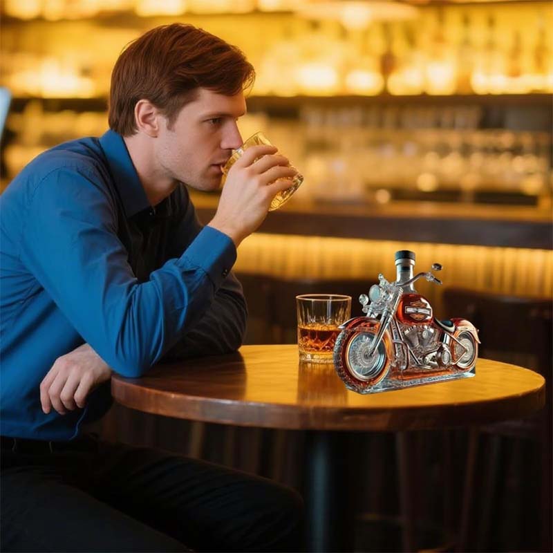 Olvoria | Harley Motorcycle Shaped Whiskey Decanter for Home Bar