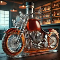Olvoria | Carafe à whisky en forme de moto Harley pour bar à domicile