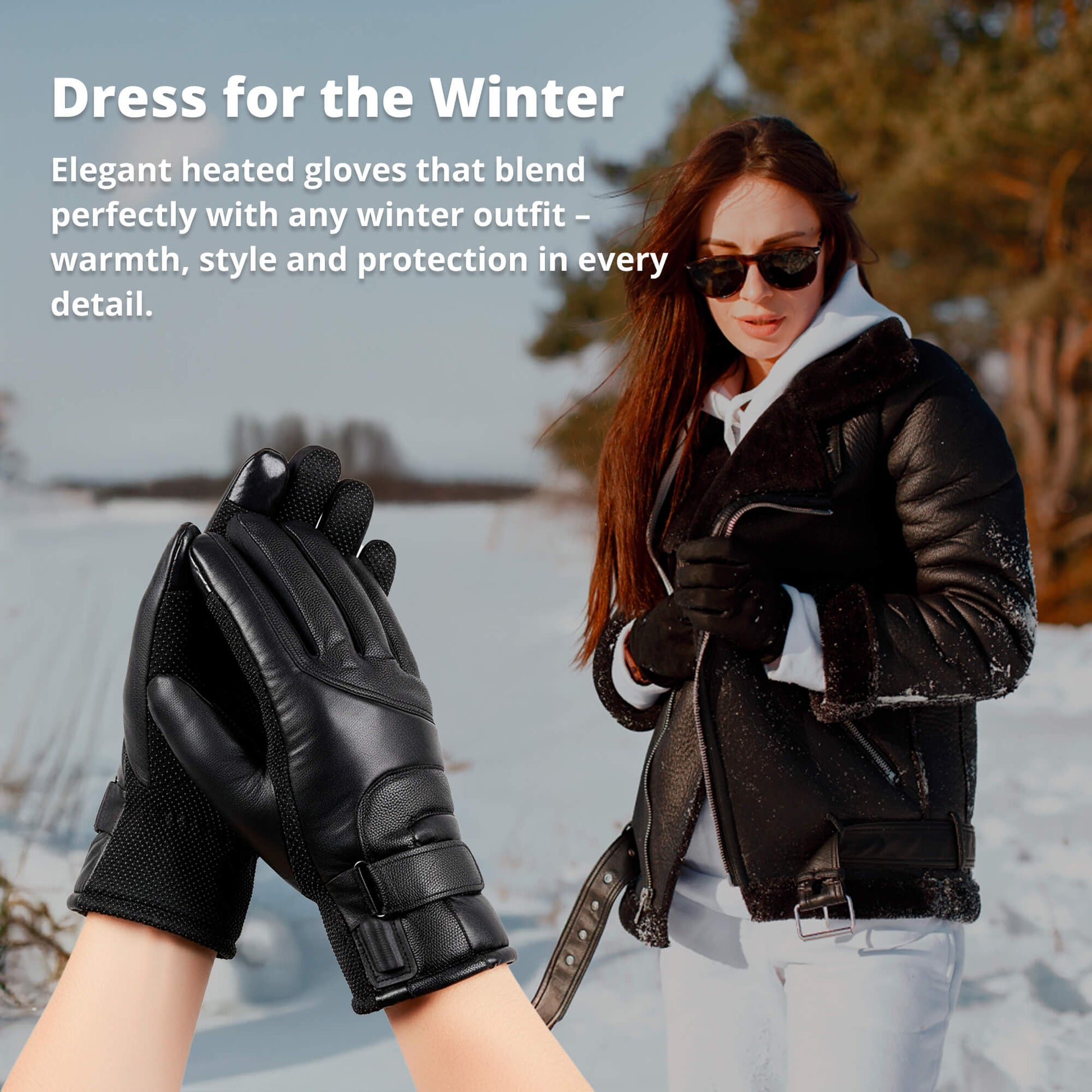 Olvoria | Heated Gloves for Women UK – Women's Thermal Waterproof Winter Gloves with Touchscreen & USB Rechargeable Warm Design