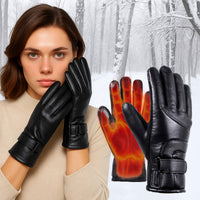 Olvoria | Guantes térmicos para mujer UK – Guantes de invierno térmicos impermeables con pantalla táctil y diseño cálido recargable por USB