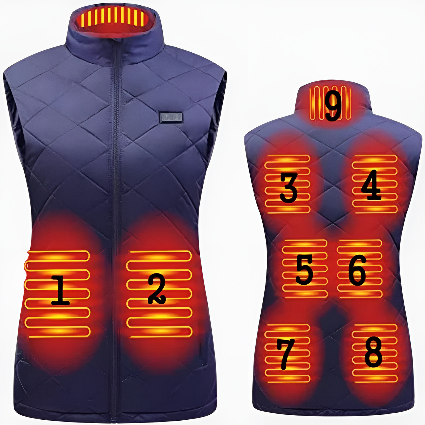 Olvoria | Heated Vest for Women with Dual Control and 9 Heating Zones – Comfort and Warmth for Every Season