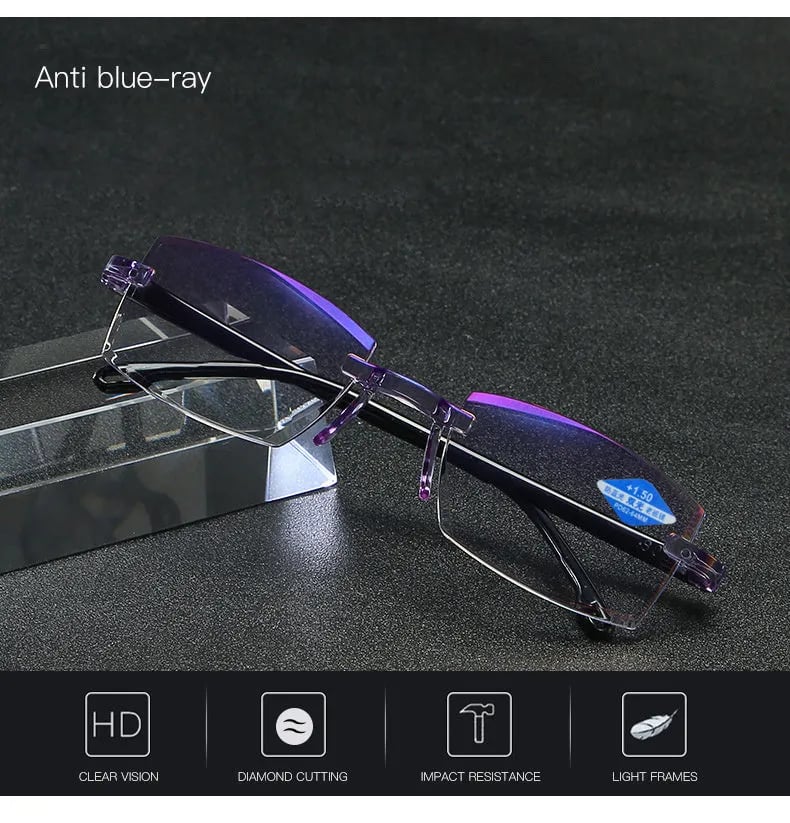 Olvoria | High Hardness Anti-Blue Progressive Distance and Near Range Dual-Use Reading Glasses