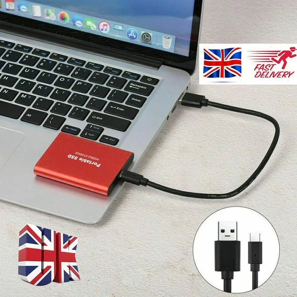 Olvoria | High-Speed External Solid State Drive 1TB Portable External Hard Drive SSD 2TB External Hard Drive SSD Hard Drive For Laptop Mac