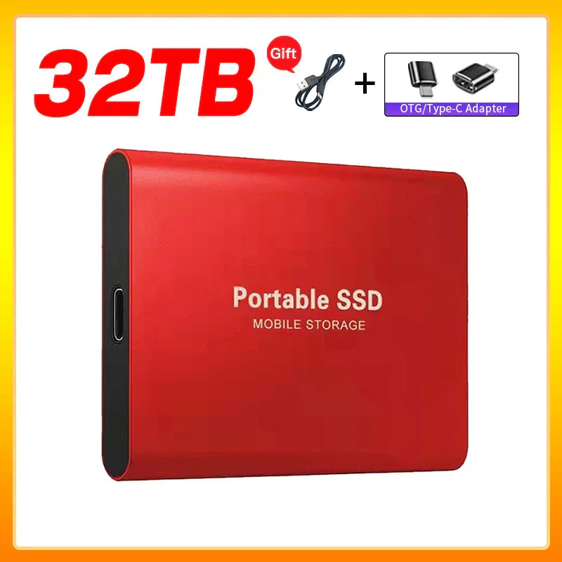 Olvoria | High-Speed External Solid State Drive 1TB Portable External Hard Drive SSD 2TB External Hard Drive SSD Hard Drive For Laptop Mac