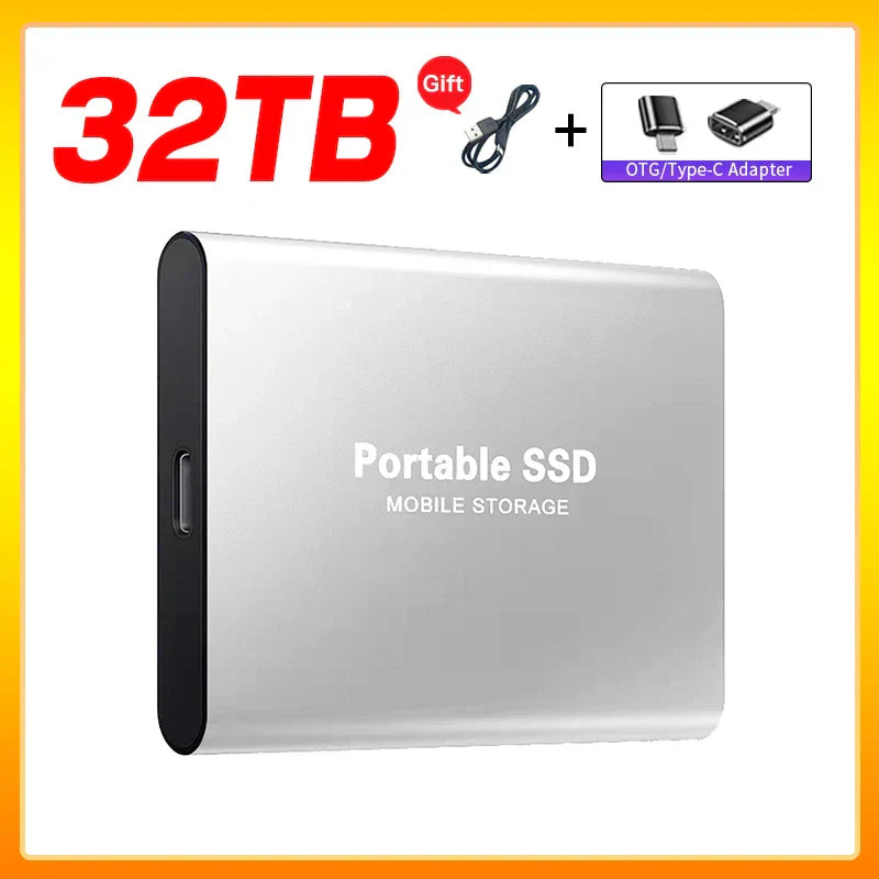 Olvoria | High-Speed External Solid State Drive 1TB Portable External Hard Drive SSD 2TB External Hard Drive SSD Hard Drive For Laptop Mac