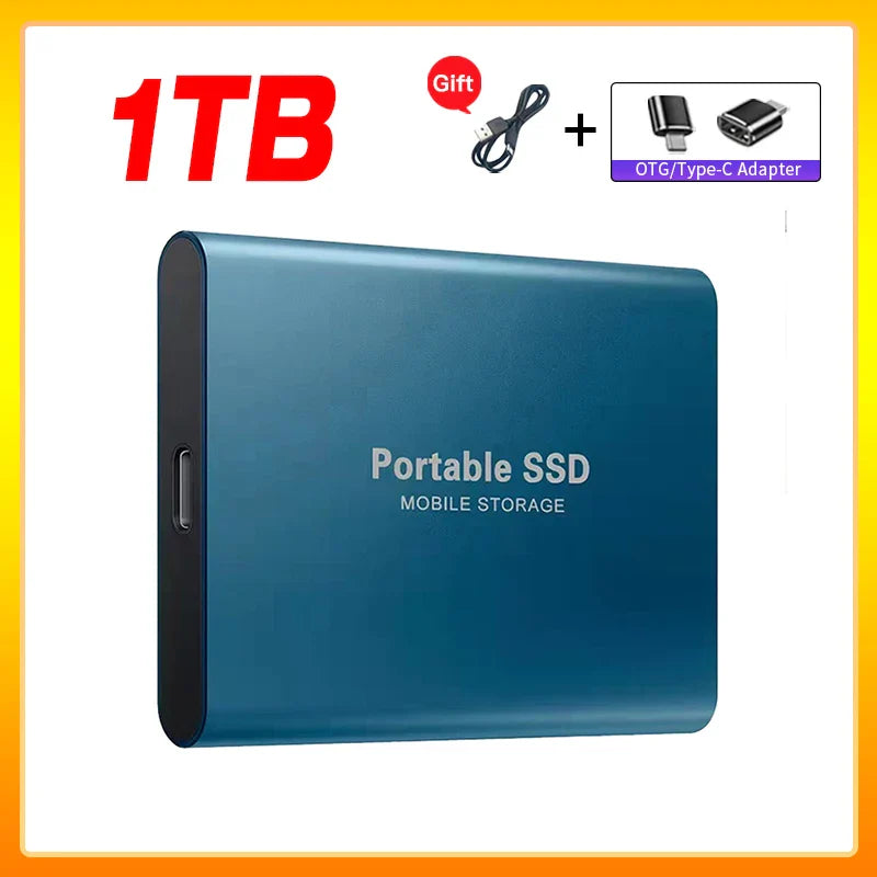 Olvoria | High-Speed External Solid State Drive 1TB Portable External Hard Drive SSD 2TB External Hard Drive SSD Hard Drive For Laptop Mac