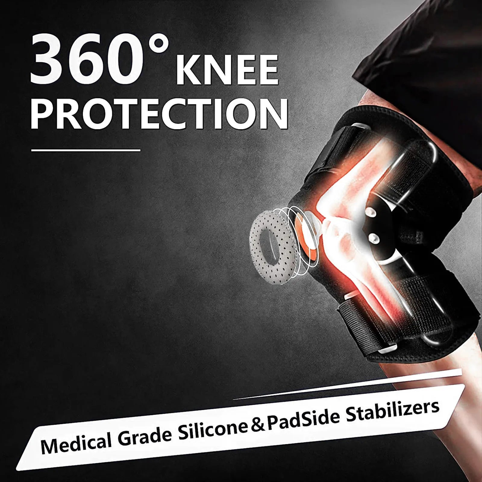 Olvoria | Hinged Knee Brace Adjustable Support with Hinges