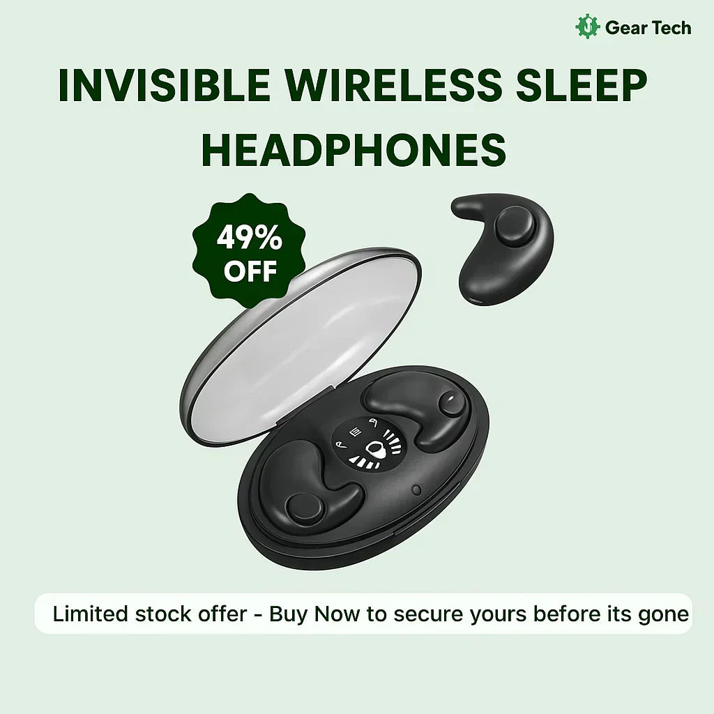 Olvoria | Invisible Wireless Sleep Headphones | IPX5 Waterproof, Bluetooth 5.3 for Comfortable Sleep and Relaxation