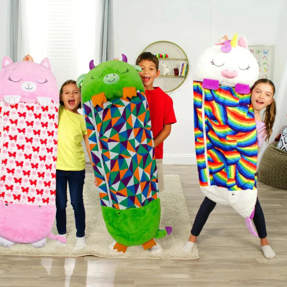 Olvoria | Kids' Sleeping Bag and Plush Toy - Fun Animal Design