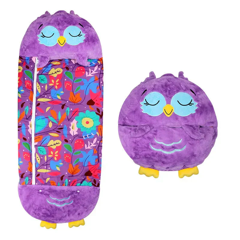 Olvoria | Kids' Sleeping Bag and Plush Toy - Fun Animal Design