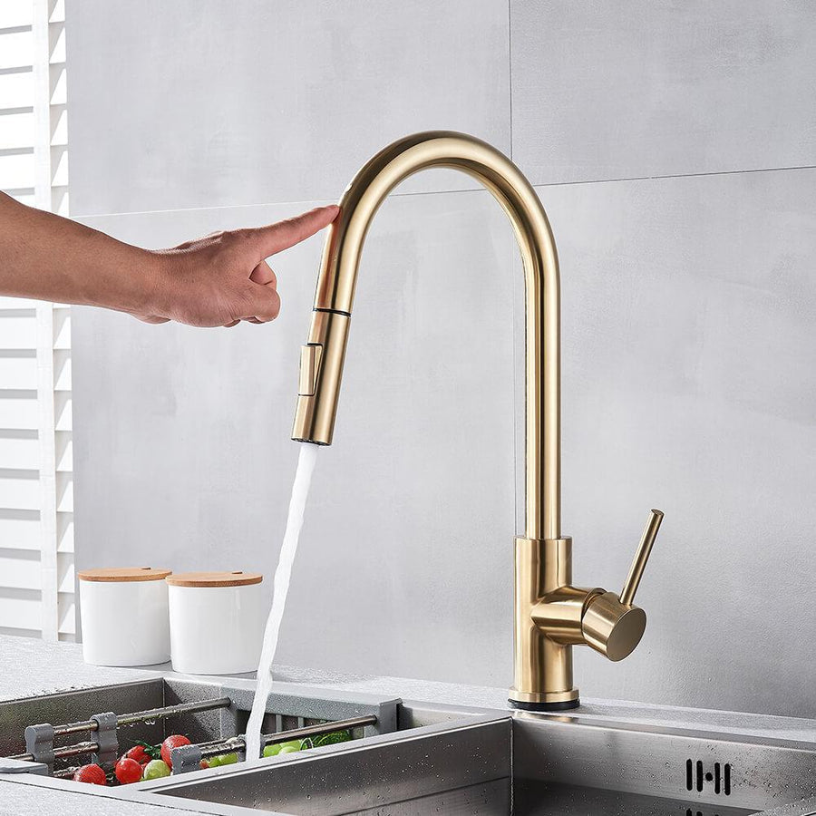 Olvoria | Kitchen Faucet with Motion Sensor and Pull-Down Spray Head
