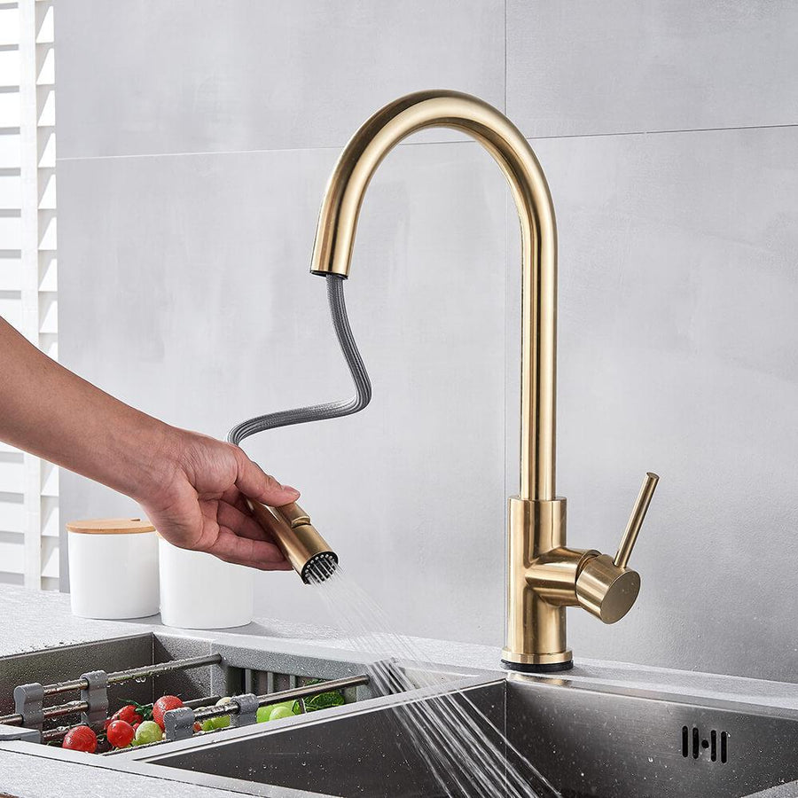 Olvoria | Kitchen Faucet with Motion Sensor and Pull-Down Spray Head