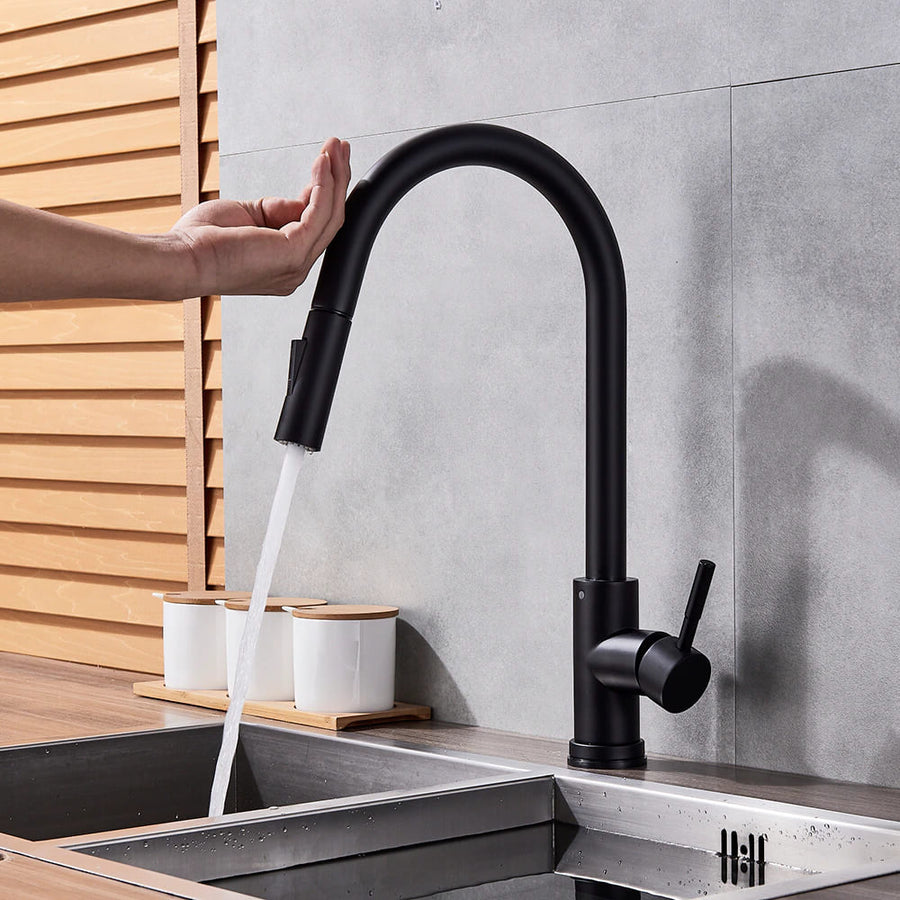 Olvoria | Kitchen Faucet with Motion Sensor and Pull-Down Spray Head