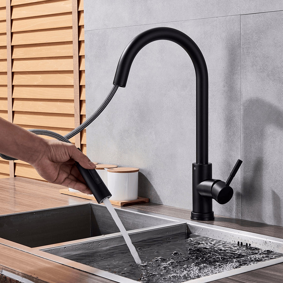 Olvoria | Kitchen Faucet with Motion Sensor and Pull-Down Spray Head