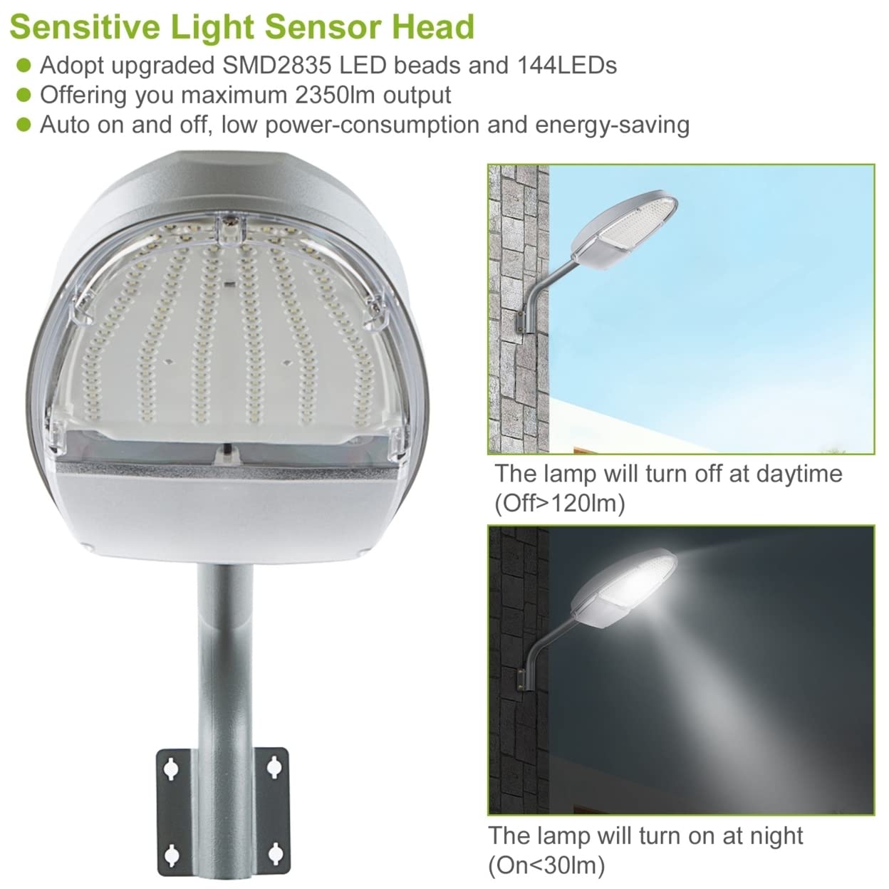 Olvoria | Kocaso Wall Pack LED Lights 144 LEDs with Photocell Sensor - IP65 Waterproof Outdoor Lamp