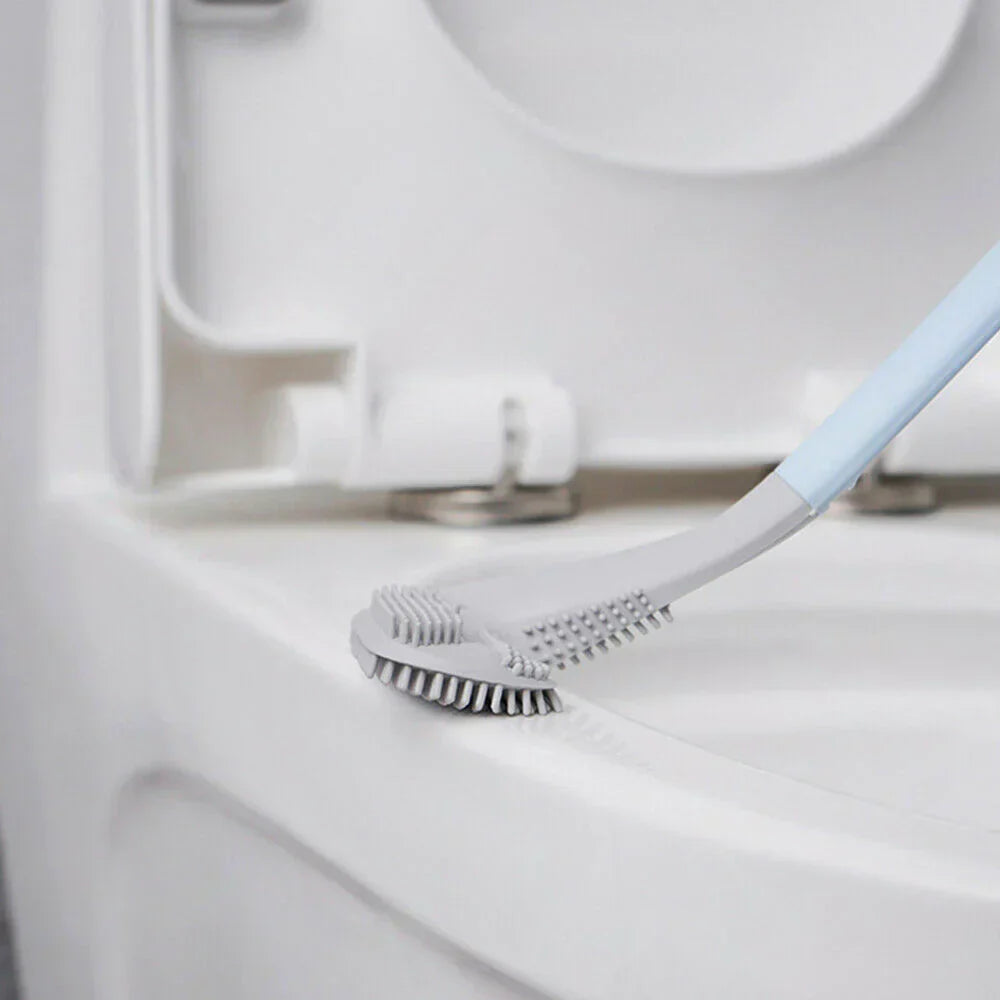 Olvoria | L-Shaped Toilet Brush with Silicone Bristles