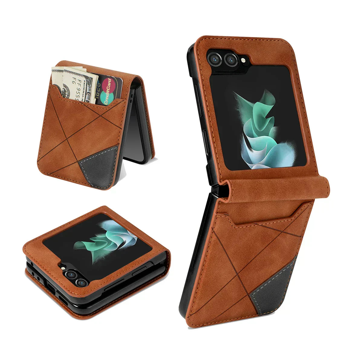 Olvoria | Leather Wallet Case for Samsung Galaxy Z Flip Series