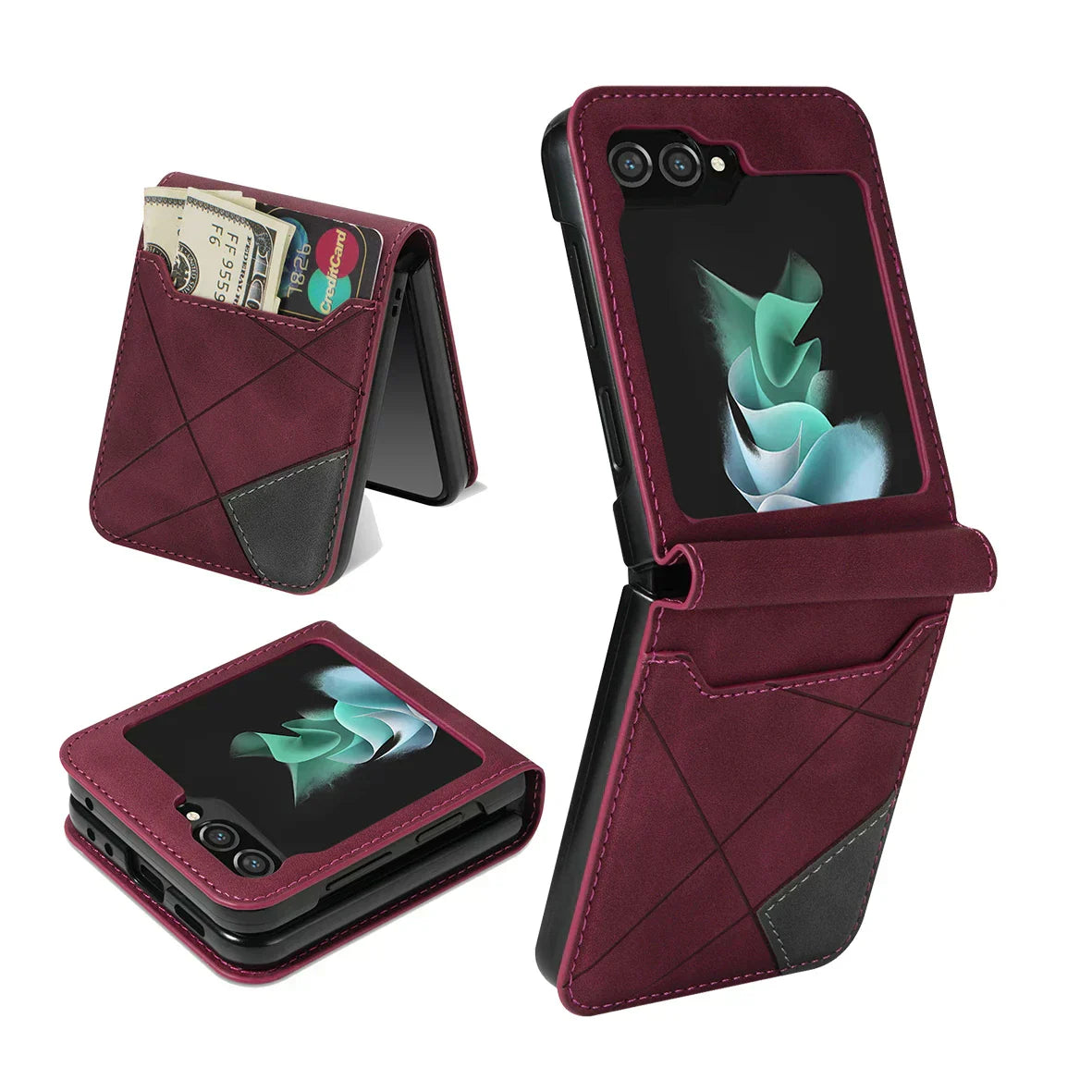 Olvoria | Leather Wallet Case for Samsung Galaxy Z Flip Series