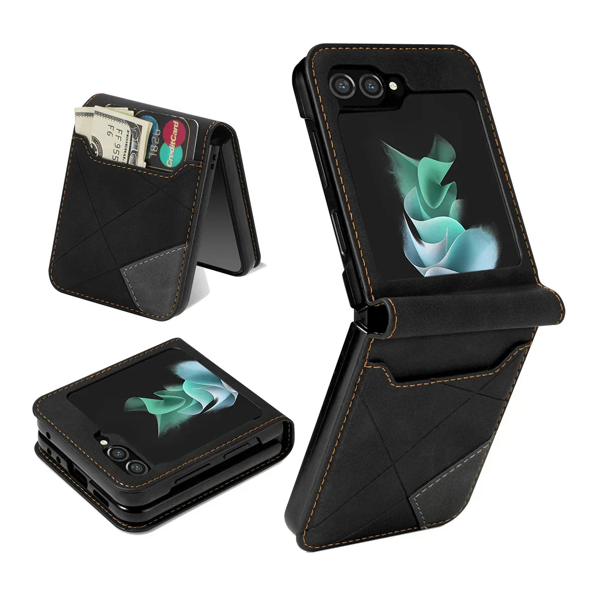 Olvoria | Leather Wallet Case for Samsung Galaxy Z Flip Series