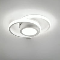 Olvoria | Lampe de plafond LED double anneau, économe en énergie, blanc chaud