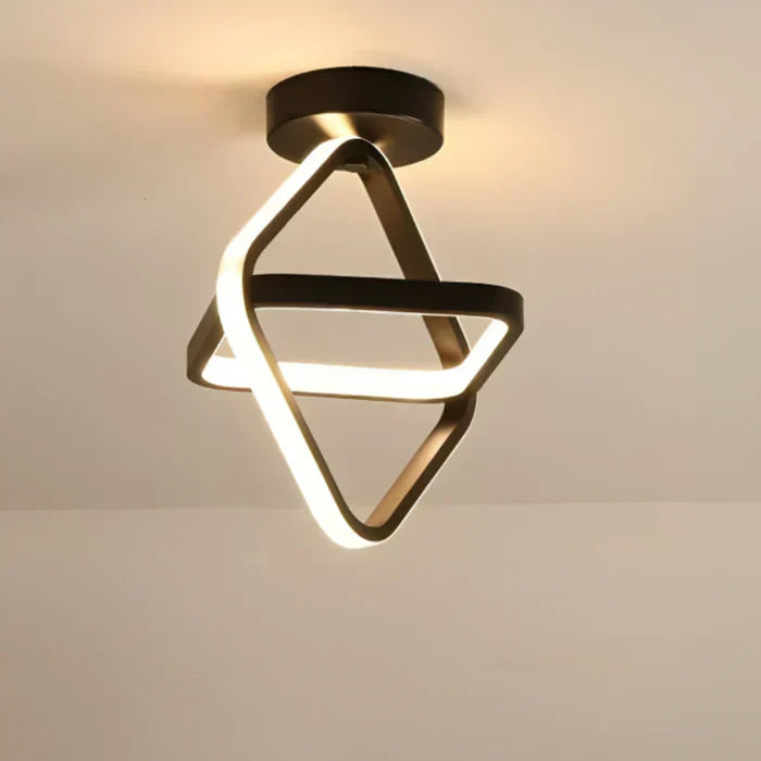 Olvoria | LED Ceiling Lamp Double Ring Design Energy Efficient Warm White
