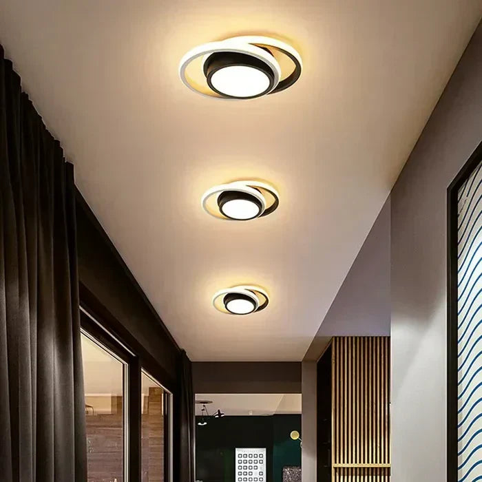 Olvoria | LED Ceiling Lamp Double Ring Design Energy Efficient Warm White