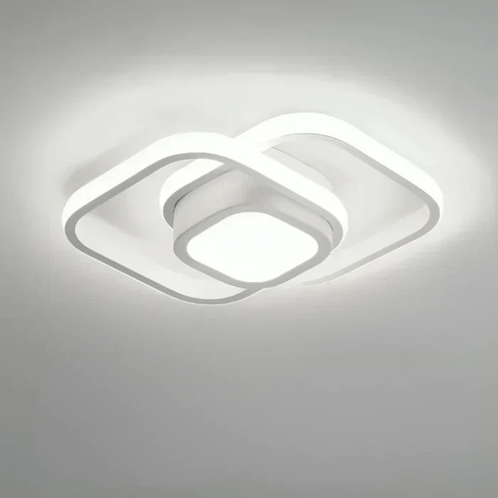 Olvoria | LED Ceiling Lamp Double Ring Design Energy Efficient Warm White