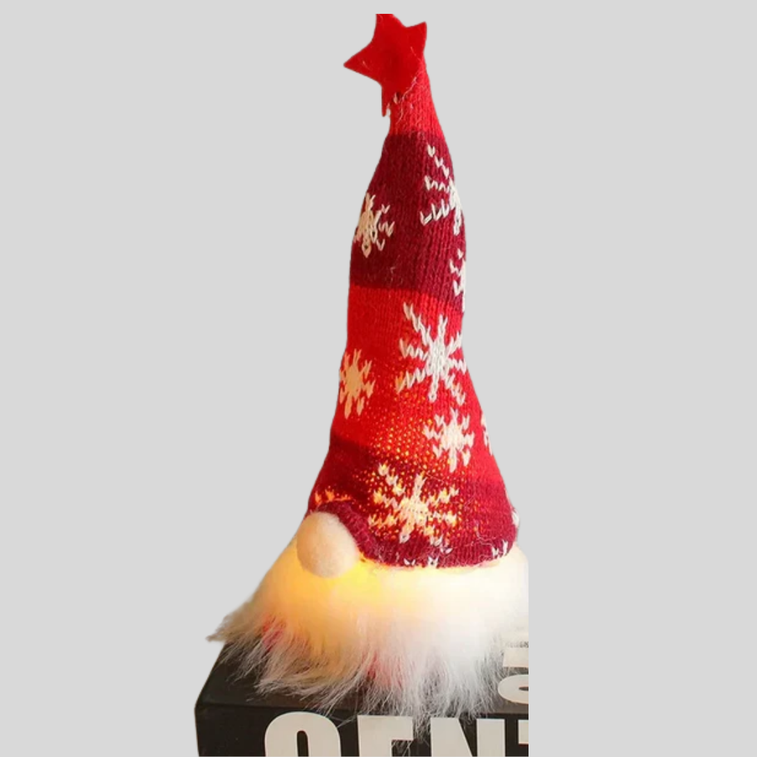 Olvoria | LED Gnome Ornament with Snowflake Hat