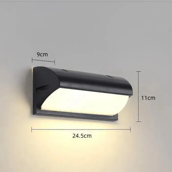 Olvoria | LED Outdoor Lamp with Motion Sensor, Rectangular Design