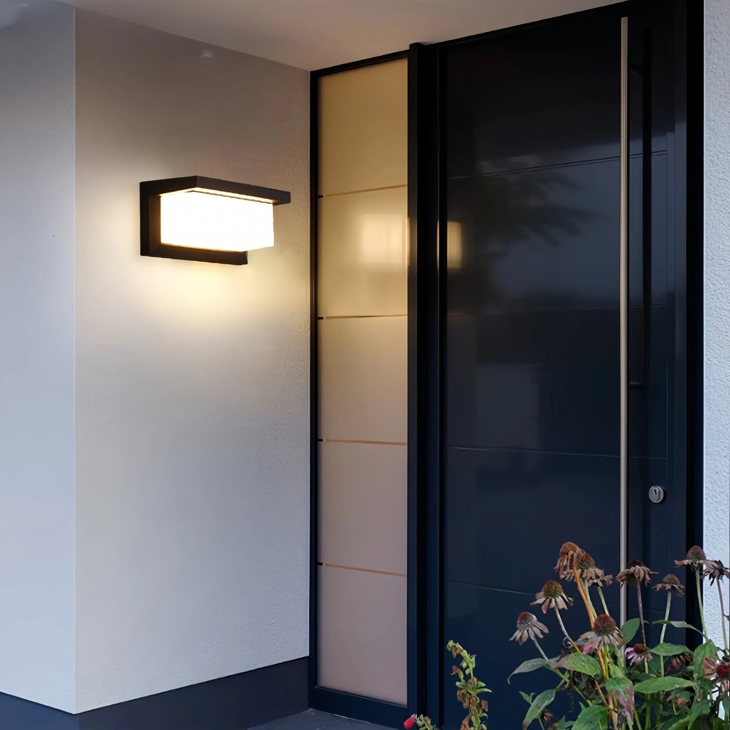 Olvoria | LED Outdoor Lamp with Motion Sensor, Rectangular Design