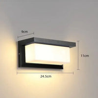 Olvoria | Lampe extérieure LED avec détecteur de mouvement, design rectangulaire