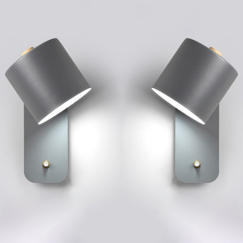 Olvoria | LED Wall Light with Switch | Modern Metal Design