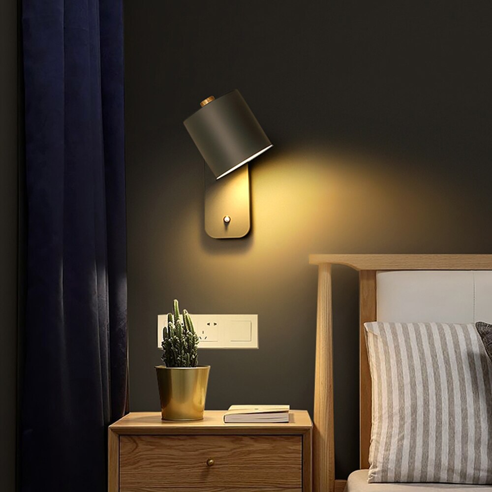 Olvoria | LED Wall Light with Switch | Modern Metal Design