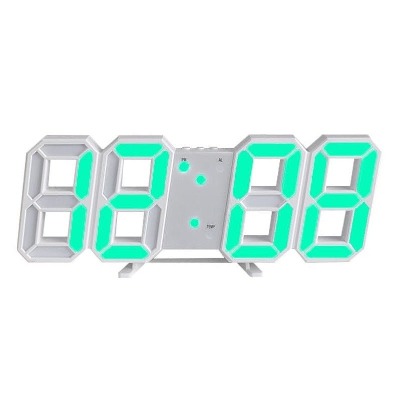 Olvoria | LumiSync 3D LED Wall Clock – Modern Digital Clock with Dimmable Lighting