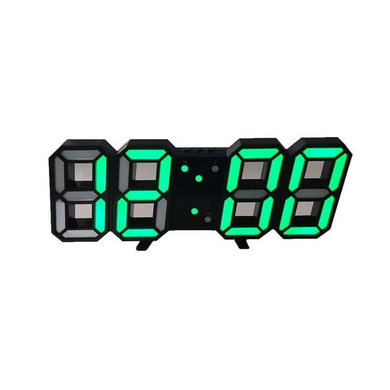 Olvoria | LumiSync 3D LED Wall Clock – Modern Digital Clock with Dimmable Lighting
