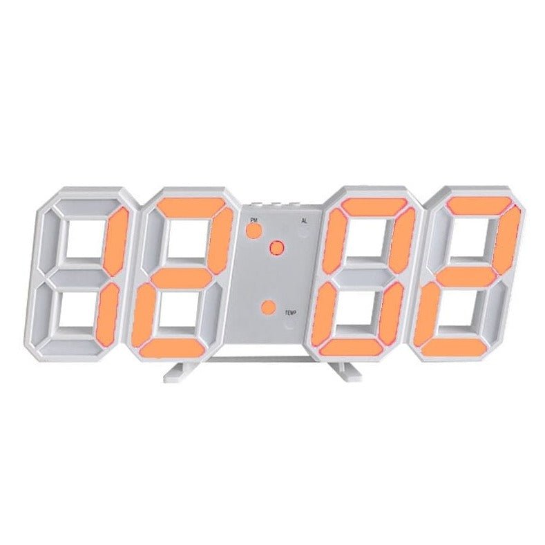Olvoria | LumiSync 3D LED Wall Clock – Modern Digital Clock with Dimmable Lighting