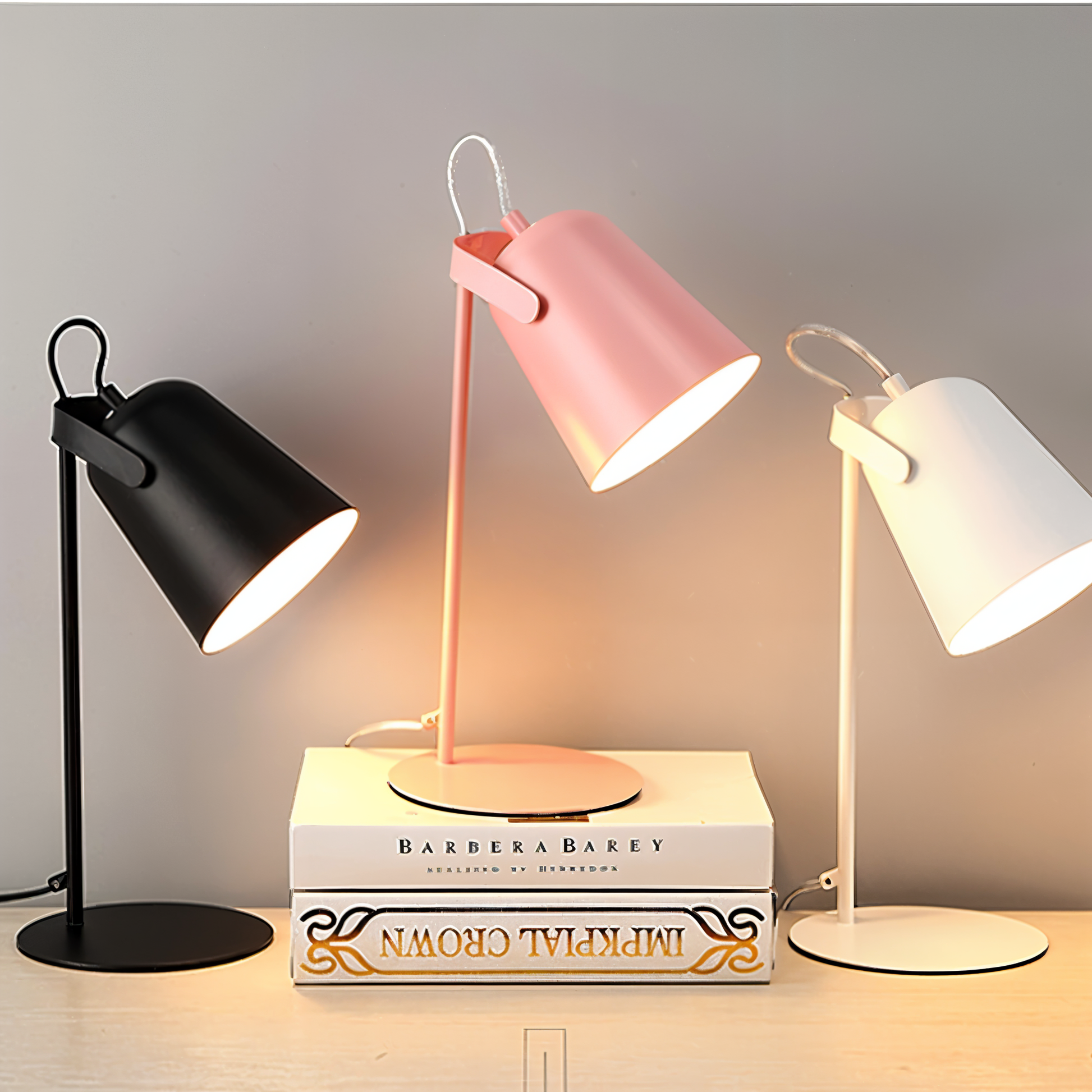 Olvoria | Macaron Table Lamp - Nordic Yellow Desk Lamp - Adjustable Lamp
