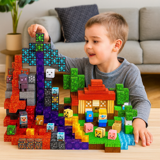 Olvoria | Magnetic Building Blocks Set for Kids 200 pcs