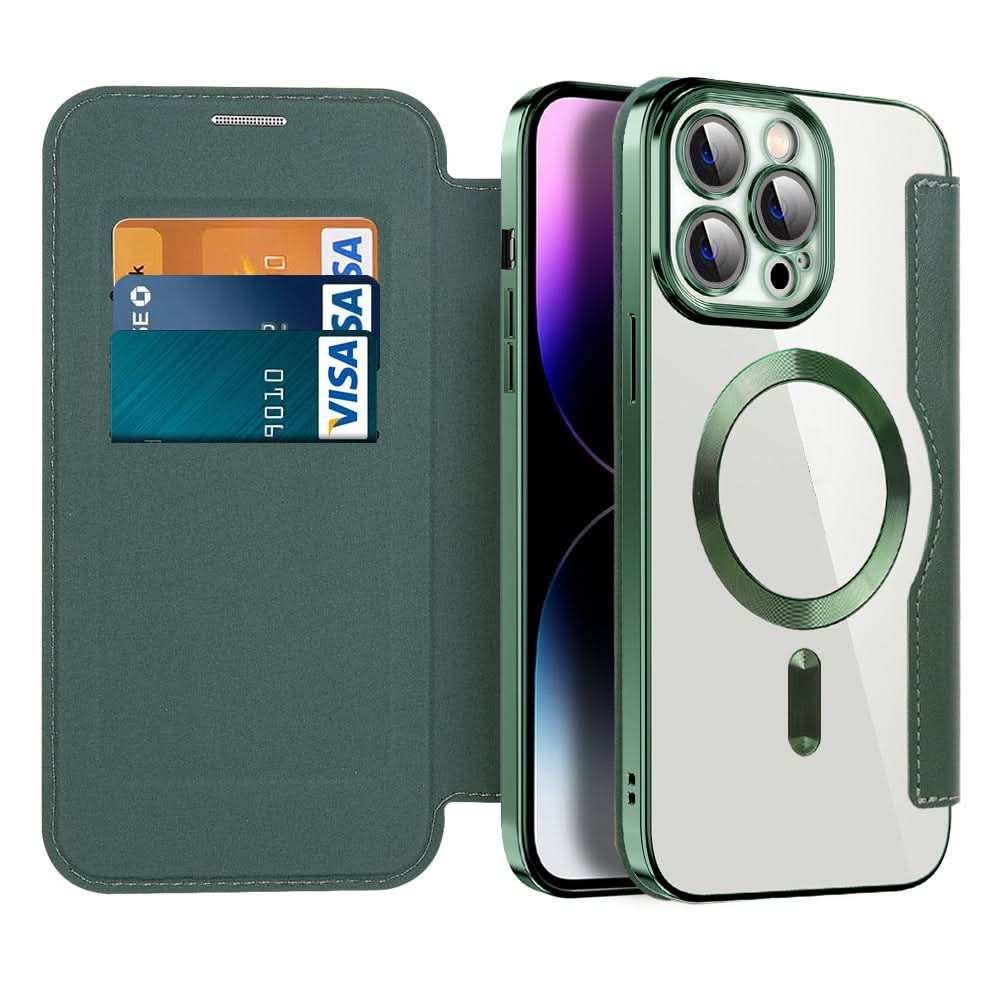 Olvoria | Magnetic Leather Flip Case iPhone 11–14 Series