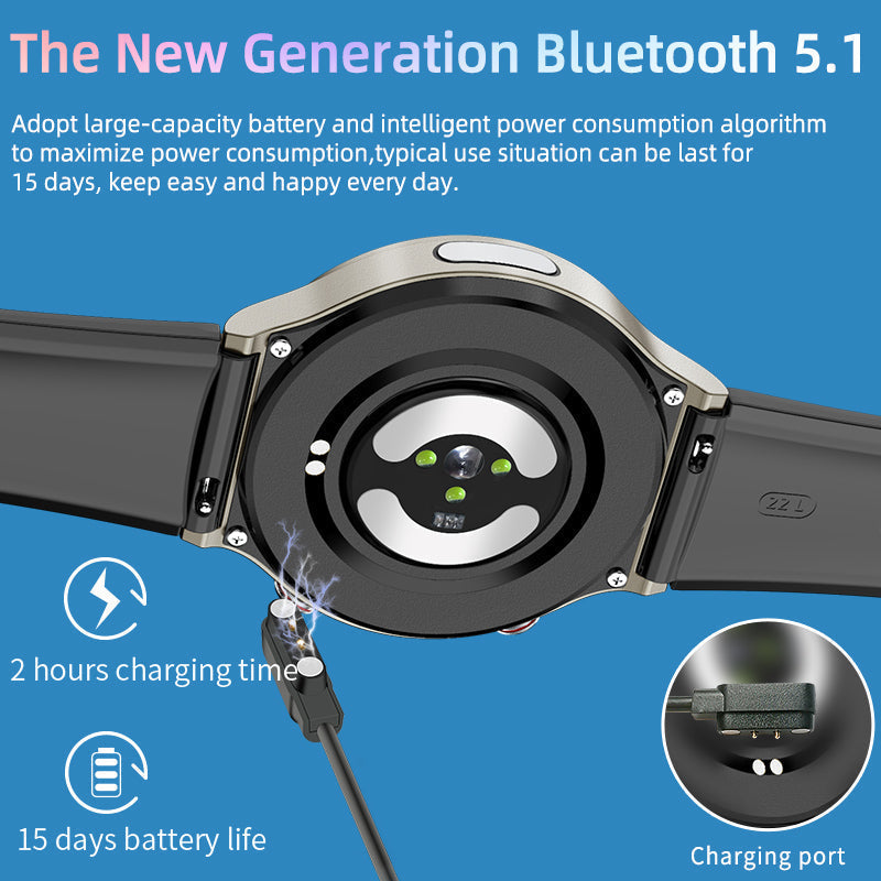 Olvoria | Medical EKG Smartwatch | CFDA Certified | 512Hz High-Precision Biosensor | SpO2 & Heart Rate Monitoring | AI-Based Breathing Analysis | IP67 Waterproof