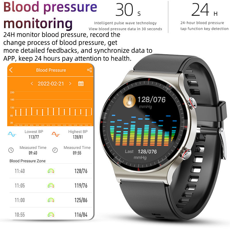 Olvoria | Medical EKG Smartwatch | CFDA Certified | 512Hz High-Precision Biosensor | SpO2 & Heart Rate Monitoring | AI-Based Breathing Analysis | IP67 Waterproof