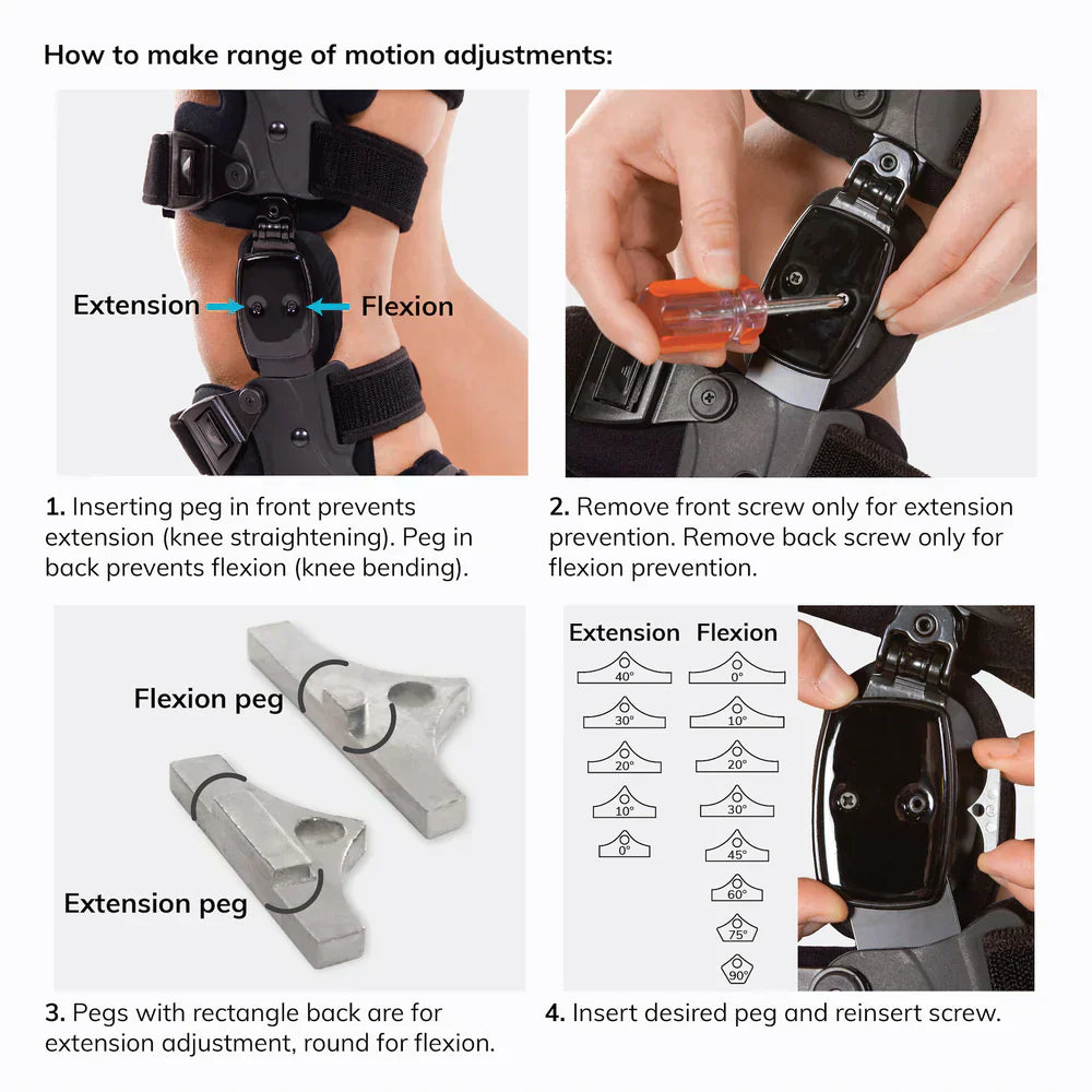 Olvoria | Medical OA Offloading Knee Brace | Unicompartimental Osteoarthritis Orthosis | Varus/Valgus Correction & ROM Control | Medial & Lateral Offloading | Adjustable Range of Motion