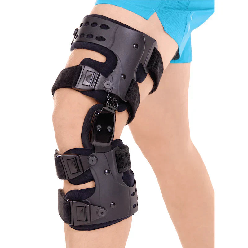 Olvoria | Medical OA Offloading Knee Brace | Unicompartimental Osteoarthritis Orthosis | Varus/Valgus Correction & ROM Control | Medial & Lateral Offloading | Adjustable Range of Motion