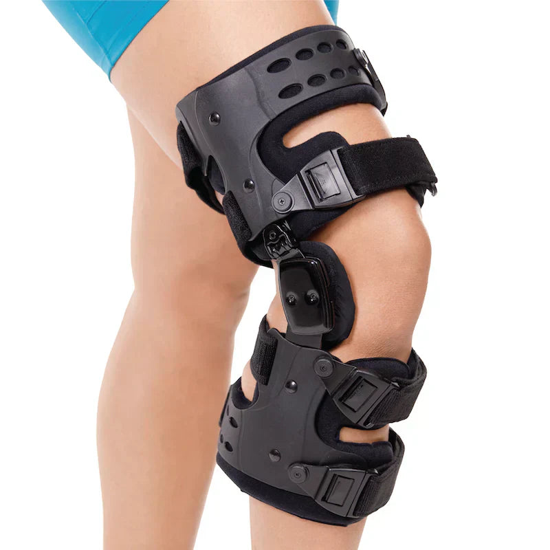 Olvoria | Medical OA Offloading Knee Brace | Unicompartimental Osteoarthritis Orthosis | Varus/Valgus Correction & ROM Control | Medial & Lateral Offloading | Adjustable Range of Motion