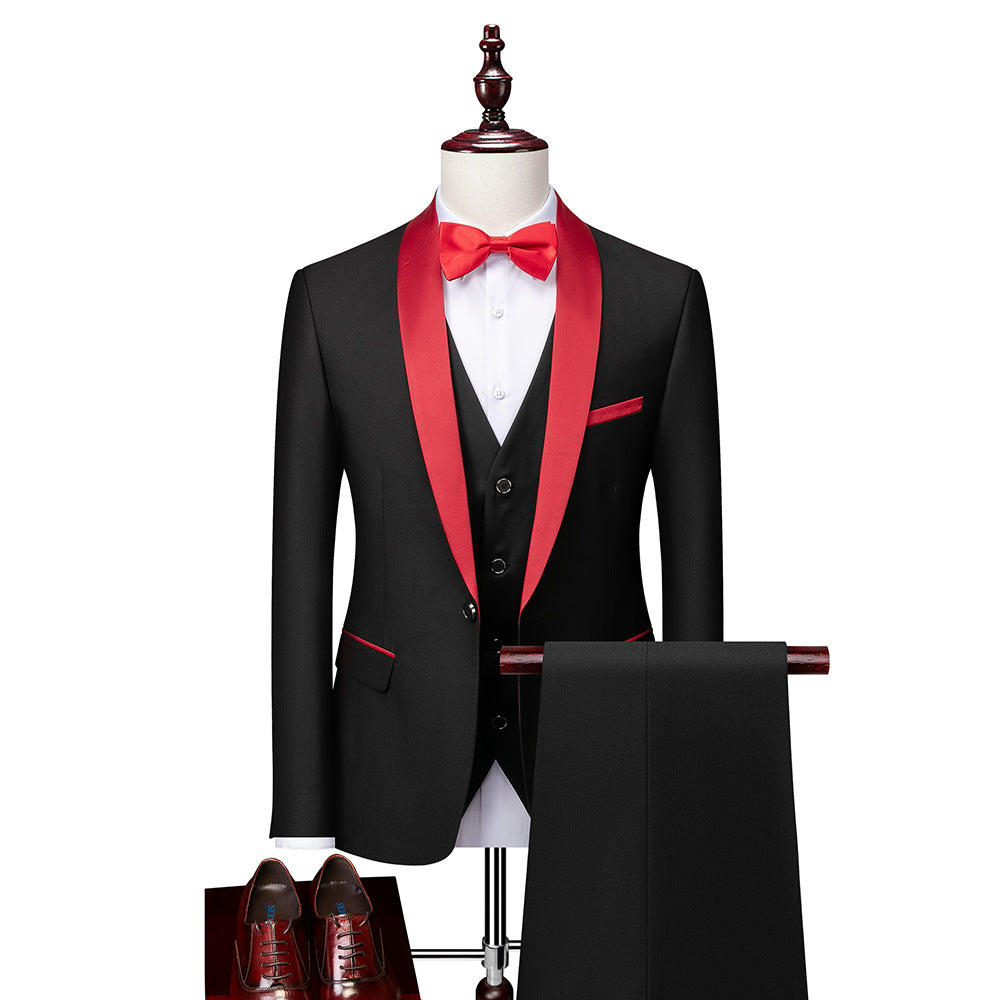 Olvoria | Men's 3-Piece Shawl Collar Tuxedo Suit